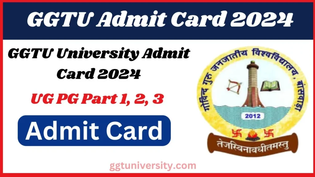 GGTU University Admit Card 2024