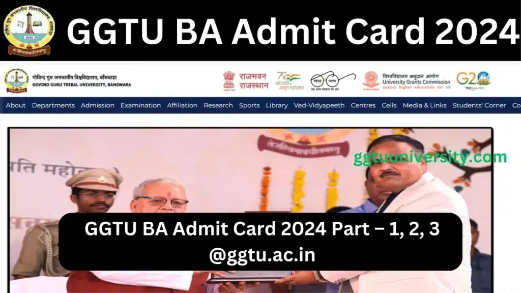 GGTU BA Admit Card 2024