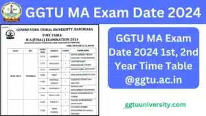 GGTU MA Exam Date 2024