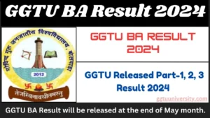 GGTU BA Result 2024 Released on May Last date